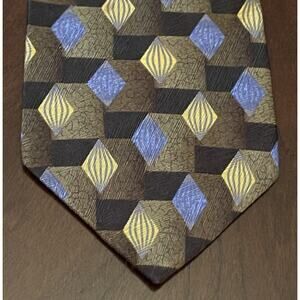 Kolte Green Blue Gold Hand Made 100% Silk Made In Italy